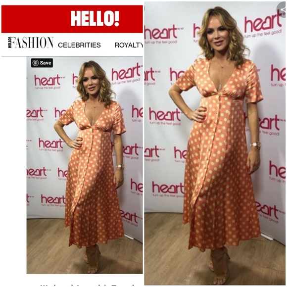 Zara The Tessa Dress 🍑Peach and Cream Polka Dots - Picture 1 of 3